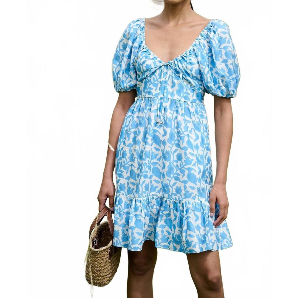NEW NEVE & NOOR odette mini dress in sky blue